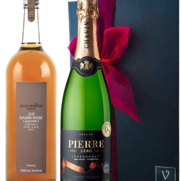 ワイン ギフト ジュース ワイン 2本セット ギフト【アランミリア カベルネ種 ロゼ グレープ ジュース 1L】【ノンアルコール ピエール ゼロ ブラン ド ブラン 750ml】