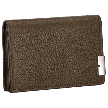 バーバリー BURBERRY カードケース 名刺入れ 8083771 A1336 Bカット バイフォールド メンズ ミリタリー ブラウン 革 レザー