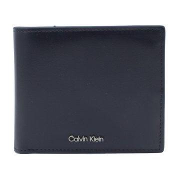 カルバンクライン　CK　Calvin Klein　二つ折り財布　LV04D1163G UB1　ブラック BLACK　カウナッパレザー　RAISED EW BILLFOLD WITH COIN　レイズド イーストウエスト ビルフォード ウィズ コイン　Europeライン