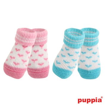 犬用靴下 PUPPIA ドッグソックス エンジェルハート 滑り止めゴム付き ( 小型犬 中型犬サイズ ) 犬服 犬の服 パピア ANGEL HEART