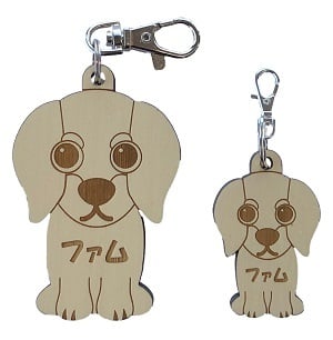 【ダックス クリーム】迷子札&キーホルダーセット 犬・猫 ネームタグ 名前入り 愛犬のお名前 ミニチュア ダックスフンド クリーム ドッグタグ 小型犬 かわいい 両面彫刻 世界に1つ 木製 彫刻 ペット 安心 プレート 犬用名札 刻印 ネックレス オリジナル