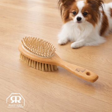 REDECKER レデッカー ドッグブラシ ウッドピン re601000[ペット用ブラシ 犬用ブラシ 犬 ブラシ 毛並み お手入れ ピンブラシ 木製 犬用 ペットの毛 取り 白豚毛 ペットブラシ マッサージ 抜け毛クリーナー 毛取りクリーナー]