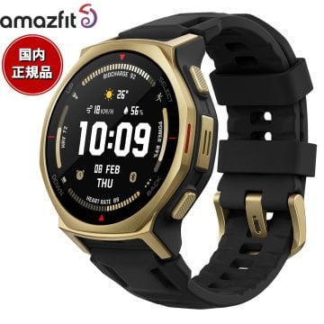 アマズフィット AMAZFIT スマートウォッチ T-Rex 3 Pro 44mm ブラックゴールド 腕時計 GPS アウトドア 登山 ウェアラブル SP170079-C238【2025 新作】