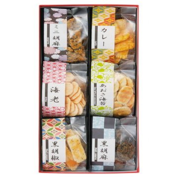 【送料無料・包装無料・のし無料】お煎餅6種詰合せ あられ煎 AS-01(A4)ギフト 敬老の日 入学祝い 卒業祝い 就職祝い 結婚祝い 誕生日 出産祝い 引越祝い 香典返し 新盆 初盆 御礼 お中元 内祝い 快気祝い ご挨拶 志 法事