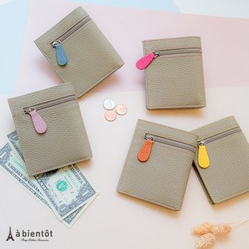 【メール便OK】バイカラー シュリンクレザー 二つ折り財布 本革 二つ折り 財布 レディース かわいい カードケース