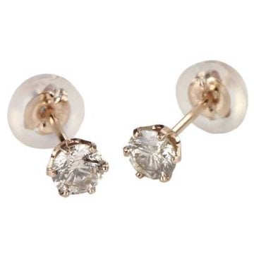 ダイヤモンドピアス K18 ピンクゴールド 一粒 0.2ct スタッドピアス レディース 18金 ダイヤ シンプル 小ぶり 普段使い ギフト プレゼント 記念日 アクセサリー 女性用