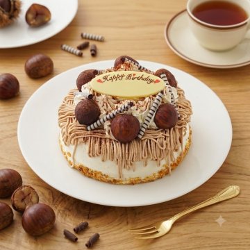モンブランデコレーション 4号 5号　お急ぎ便OK　誕生日　ケーキ　デコレーション　プレゼント　ギフト　バースデーケーキ　メッセージ