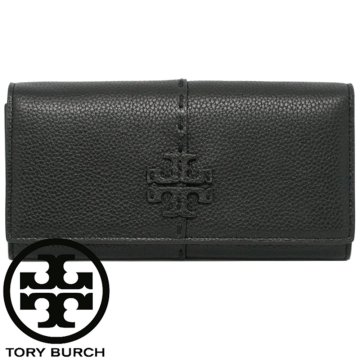 Tory Burch トリーバーチ 長財布 MCGRAW ENVELOPE マックグロー エンベロープ 77098 レディース ブラック レザー 並行輸入品 新品 無料ラッピング可