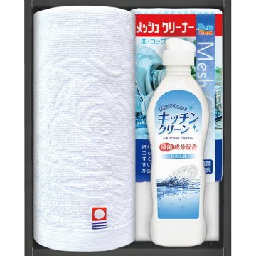 今治産タオル＆キッチン洗剤セット [26-7628-022] ＳＭＡ１５ プレミアムギフト 贈り物 お祝い ウォッシュタオル＝綿１００％ 内祝い 出産内祝い 結婚内祝い 快気祝い 新築祝い お返し 贈り物 プレゼント ギフト