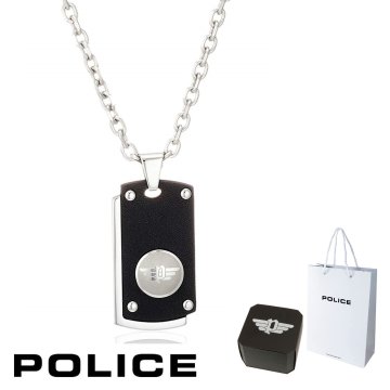 正規品 送料無料 ポリス POLICE ペンダント ネックレス BUTTON UP ボタンアップ 26195PSB 26195PSB01 プレート ステンレス 316L サージカルステンレス シルバー ブラック 銀 黒 メンズ 芸能人 着用 モデル カタログ 掲載 モデル 男性 ギフト プレゼント おすすめ 誕生日 クリスマス バレンタイン お祝い