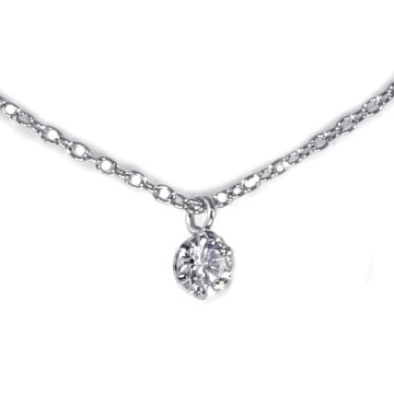 ラボグロウンダイヤモンドネックレス 一粒ダイヤモンド Lab Grown Diamond 0.1ct Stainless316素材 3266