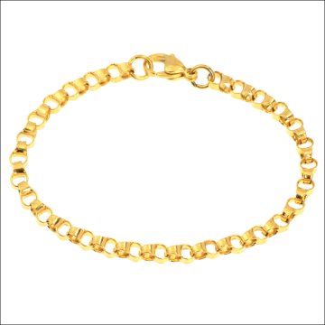 【手元を彩る】 ブレスレット ステンレス チェーン シルバー 4mm ラウンドロロ ゴールド 母の日ギフト 自分へのご褒美 プレゼント ジーラブ