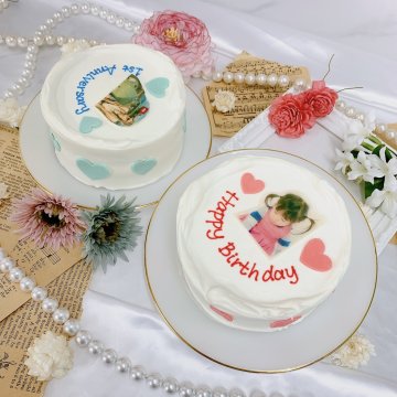 【選べる8色】センタープリントデザインケーキ【写真ケーキ】【センイルケーキ】【記念日に】4号5号6号