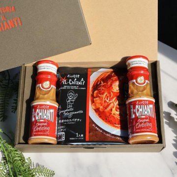 ギフトBOX入り イルキャンティドレッシング2本 真夜中のスープスパゲティ レトルトパスタソース2個セット 紙袋付き 送料込み（一部地域を除く） 冷蔵 ギフト お取り寄せ グルメ 内祝い 引越祝い 母の日 父の日 プレゼント