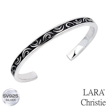 ララクリスティー バングル メンズセイントグラス バングル [ BLACK Label ] シルバー LARA Christie