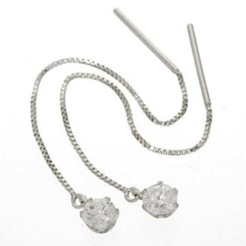 ダイヤモンドピアス K18 18金 0.3ct チェーンピアス レディース ゴールド ホワイトゴールド 揺れる ロングピアス 天然石 記念日 誕生日 プレゼント ギフト