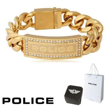 正規品 送料無料 ポリス POLICE ブレスレット LOWRIGER ローライダー 25143BSG 25143BSG01 ステンレス 316L サージカルステンレス ゴールド 金 メンズ ステンレス 芸能人 着用 モデル カタログ 掲載 モデル 男性 女性 ギフト プレゼント おすすめ 誕生日 クリスマス バレンタイン お祝い
