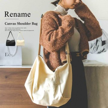 【送料無料】Rename キャンバス ショルダーバッグ ショルダーバッグ 斜めがけ ブランド キャンバス メンズ レディース おしゃれ かっこいい a4 ショルダー バッグ メッセンジャーバッグ 大人 斜めがけバッグ ワンショルダーバッグ 軽い 大きめ 通勤 通学 大容量 韓国ファッション 高校生
