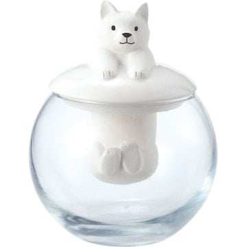 【直送】ドーム型加湿器 アニマル [26-0254-119] ネコ 卓上加湿器 陶器製 自然気化式 エコ加湿器 ぷかぷか 癒やし インテリア 贈り物 ギフト