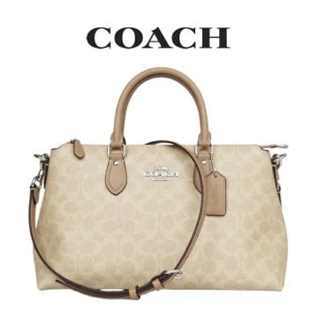 送料無料 コーチ COACH アウトレット 誕生日 レディース バッグ ハンドバッグ CW422 SVPWH(シルバー×サンド×トープ) シグネチャー (プレゼント ブランド 2WAYバッグ 大容量 ななめ掛け)