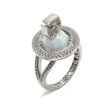 ヴィヴィアンウエストウッド Vivienne Westwood リング 指輪 オーブ アクセサリー シルバー925 6404017K-01P475 EABHA RING メンズ レディース ユニセックス プラチナ+ブルーグレー S