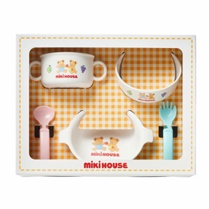 ミキハウス　mikihouse　テーブルウェア食器セット　（出産お祝い・お食い初め）電子レンジ対応・のし対応