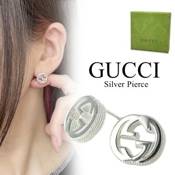 GUCCI グッチ ピアス レディース 母の日 シルバー925 両耳ピアス スタッドピアス おしゃれ ロゴ ブランド ジュエリー 誕生日 結婚式 結婚記念日 プレゼント 妻 彼女 ギフト シルバーアクセサリー 成人 卒業 入学