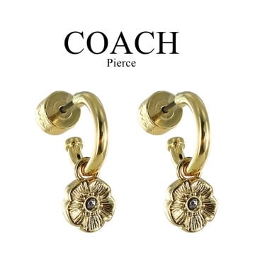 COACH コーチ ピアス レディース フープピアス ゴールド フラワー 花 揺れる 小ぶり ブランド アクセサリー プレゼント 彼女 妻 誕生日 記念日 ギフト 成人 卒業 入学