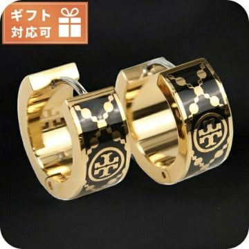 トリーバーチ ピアス レディース ブランド TORY BURCH MILLER T MONOGRAM 157223 TORY GOLD ゴールド系 ブラック アクセサリー