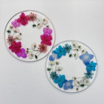 Blooming Ring フラワーペアコースター【2個セット) 】 ギフトボックス入り 送料無料！ お花のコースター ギフトにおすすめです！結婚祝い 新築祝い 母の日ギフト