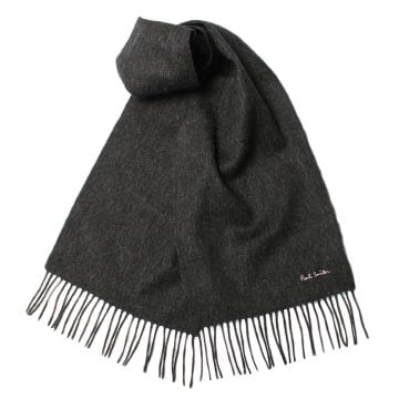 ポールスミス マフラー Paul Smith M1A-933D-AS04 メンズ レディース ダークグレー ピンクロゴ