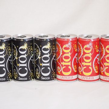 飲みきりイタリアワイン缶6本セット(チャオ サングリア やや甘口微発泡赤ワイン チャオ ビアンコ 辛口微発泡白ワイン) 200ml×6本