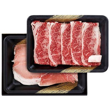 黒毛和牛と黒豚のすきやき肉 (ARC-062F) [お中元][お歳暮] ※送料無料(北海道・沖縄・離島への配送不可)