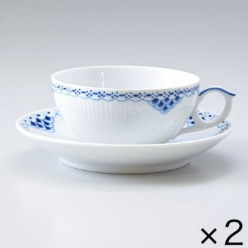 【2個セット】 ロイヤルコペンハーゲン ティーカップ&ソーサー 200ml プリンセス 1104080 【スペシャルラッピング660円(別売り)】 北欧食器 洋食器 送別会 誕生日 お中元 還暦祝い 結婚祝い 結婚式 高級 父の日 母の日 即日発送 成人祝い ホワイトデー