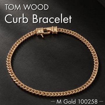 【ラッピング無料】TOMWOOD トムウッド Curb Bracelet M Gold 100258 カーブブレスレット ゴールド シルバー925 18Kメッキ 6.5 7 7.7インチ ギフト