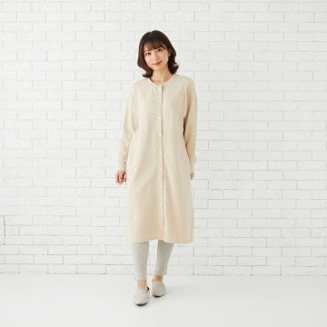 【送料無料】授乳服〈授乳/マタニティ〉コットン裏毛パジャマワンピース