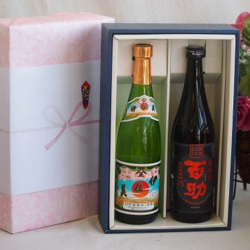プレミアムギフトボックス芋焼酎伊佐美セット 麦焼酎高精白 百助25°(大分県)720ml×2本