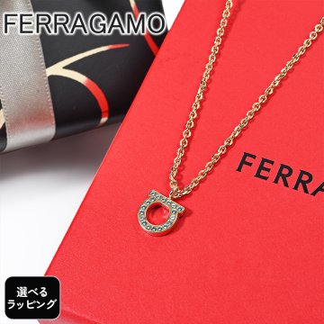 【スペシャルラッピング付き】フェラガモ Salvatore Ferragamo サルヴァトーレフェラガモ ネックレス ガンチーニ レディース ゴールド クリスタル 760131 696654 0696654 アクセサリー 彼女 バレンタイン ジュエリー