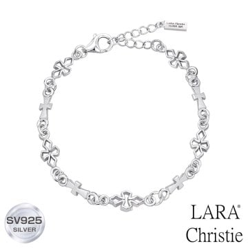 ララクリスティー ブレスレット レディース シルバー テンプルクロス WHITE Label b6036-w プレゼント 女性 LARA Christie