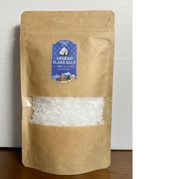 エーゲ海の フレークソルト 袋入り（100g） プレゼント 贈り物 美味しい オリーブオイルと良く合う塩 美味しい塩 フレーク状 天日干し塩 クリスタルソルト フレーク塩 お取り寄せ 自然塩 肉に合う ステーキに合う 天然塩 海水 天日干し 天然 塩 高級 高級塩 高級調味料 敬老の日 お歳暮 御歳暮 クリスマス
