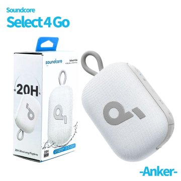 サウンドコア　セレクト 4Go　ポータブル　Bluetoothスピーカー　A31X1　ホワイト　IP67防水　20時間再生　ポータブルスピーカー　防水スピーカー　ワイヤレス　コンパクト　アウトドア　家電　soundcore Select 4 Go（Anker）