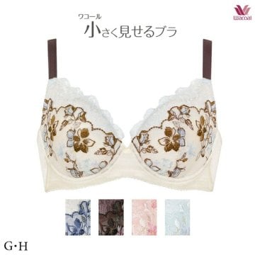 ワコール 小さく見せるブラ ブラジャー BRB453 3/4カップワイヤー GHカップ レーシィタイプ【セール】