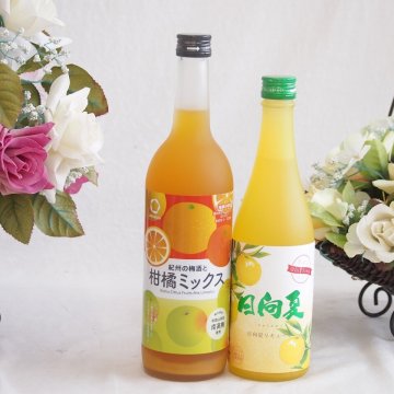 柑橘系のお酒特集 2本セット(紀州の梅酒と柑橘ミックス12度(和歌山県) 高千穂日向夏14度(宮崎県)) 720ml×1本 500ml×1本