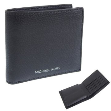 マイケルコース MICHAEL KORS 二つ折り財布 折り畳み コンパクト アウトレット COOPER BILLFOLD W COIN PKT 36T4LCOF3L BLACK ブラック