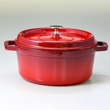 ストウブ 鍋 24cm 3.8L ピコ ココットラウンド 鋳物 ホーロー 調理器具 チェリー 1102406 (40509-835-0)  洋食器 【スペシャルラッピング1100円(別売り)】 送別会 誕生日 お中元 結婚祝い 結婚式 高級 父の日 母の日 成人祝い ホワイトデー