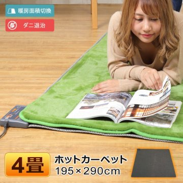 ホットカーペット 本体 4畳用 暖房面切替 折りたたみ収納 ダニ退治 電気カーペット 温度調節 折りたたみ タイマー ホットマット 暖房マット 折り畳み収納 足元暖房 新生活
