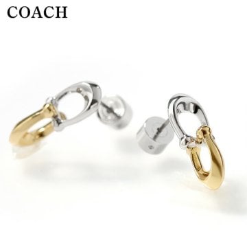 コーチ ピアス レディース ブランド COACH スタッド 両耳用 351443TWO974 シルバー ゴールド アクセサリー