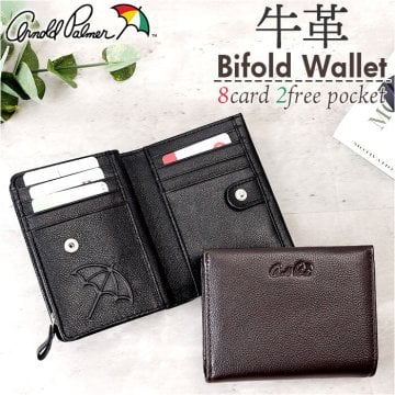 アーノルドパーマー 財布 ArnoldPalmer 4AP3613 通販 二つ折り財布 2つ折り財布 二つ折り 折財布 カード入れ さいふ サイフ お財布 メンズ 本革 レザー 牛革 男性 紳士 男子 ブランド シンプル 通勤 ビジネス 小銭入れあり メンズ財布