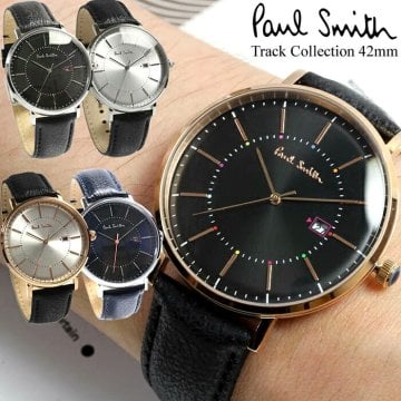 ポールスミス Paul Smith 腕時計 メンズ 革ベルト Track 42mm 本革レザーベルト クラシック ブランド 人気 ウォッチ ギフト プレゼント