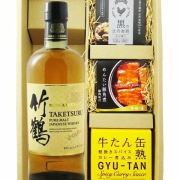 ★ 送料無料 ★ 竹鶴 ピュアモルト 700ml + 贅沢缶詰おつまみ3種セット【 8928 】【 送料無料 】【 ウイスキー・おつまみセット 】【 ハロウィン 贈り物 ギフト プレゼント 誕生日 結婚のお祝い 】